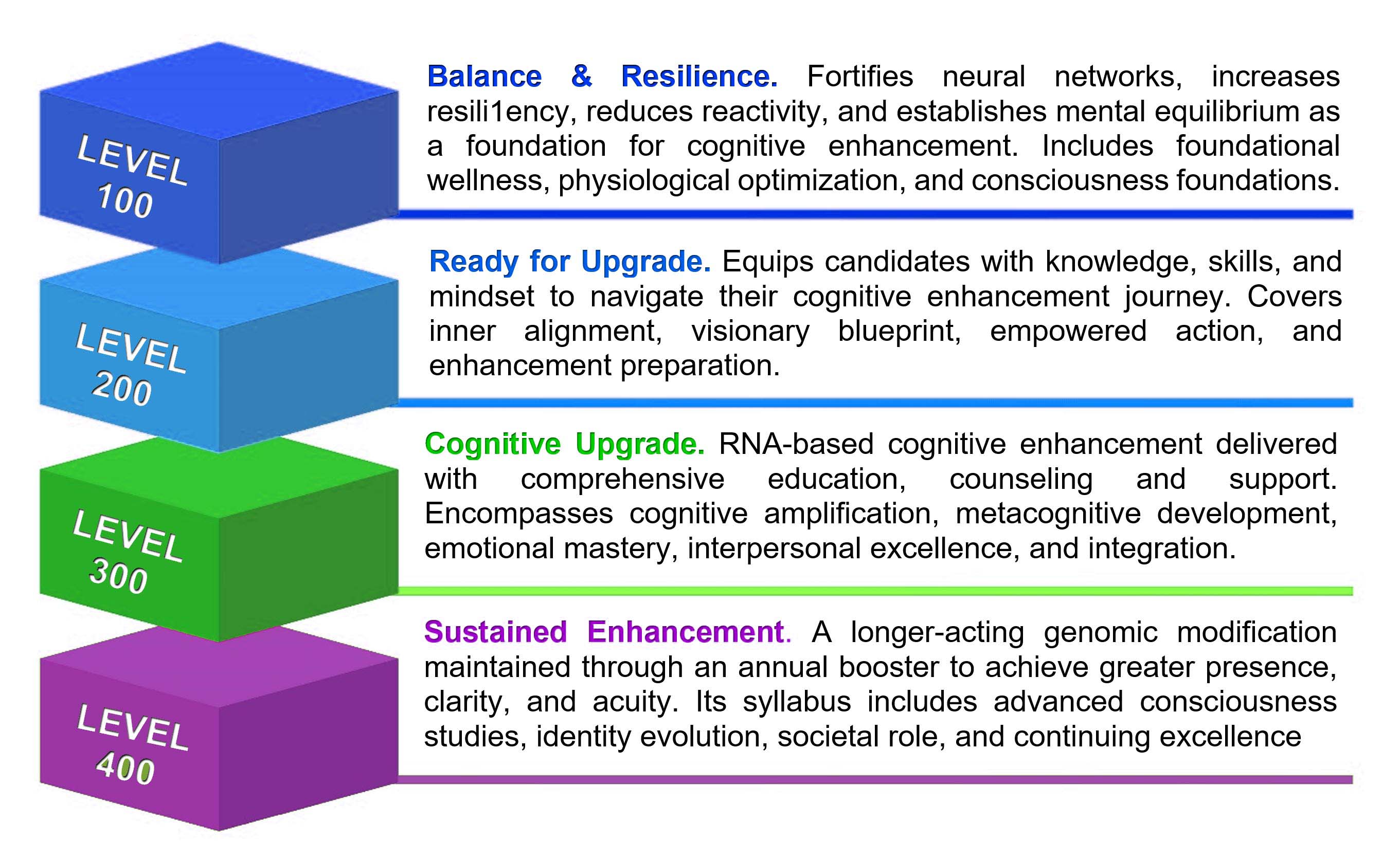 Cognitive College four-level program architecture